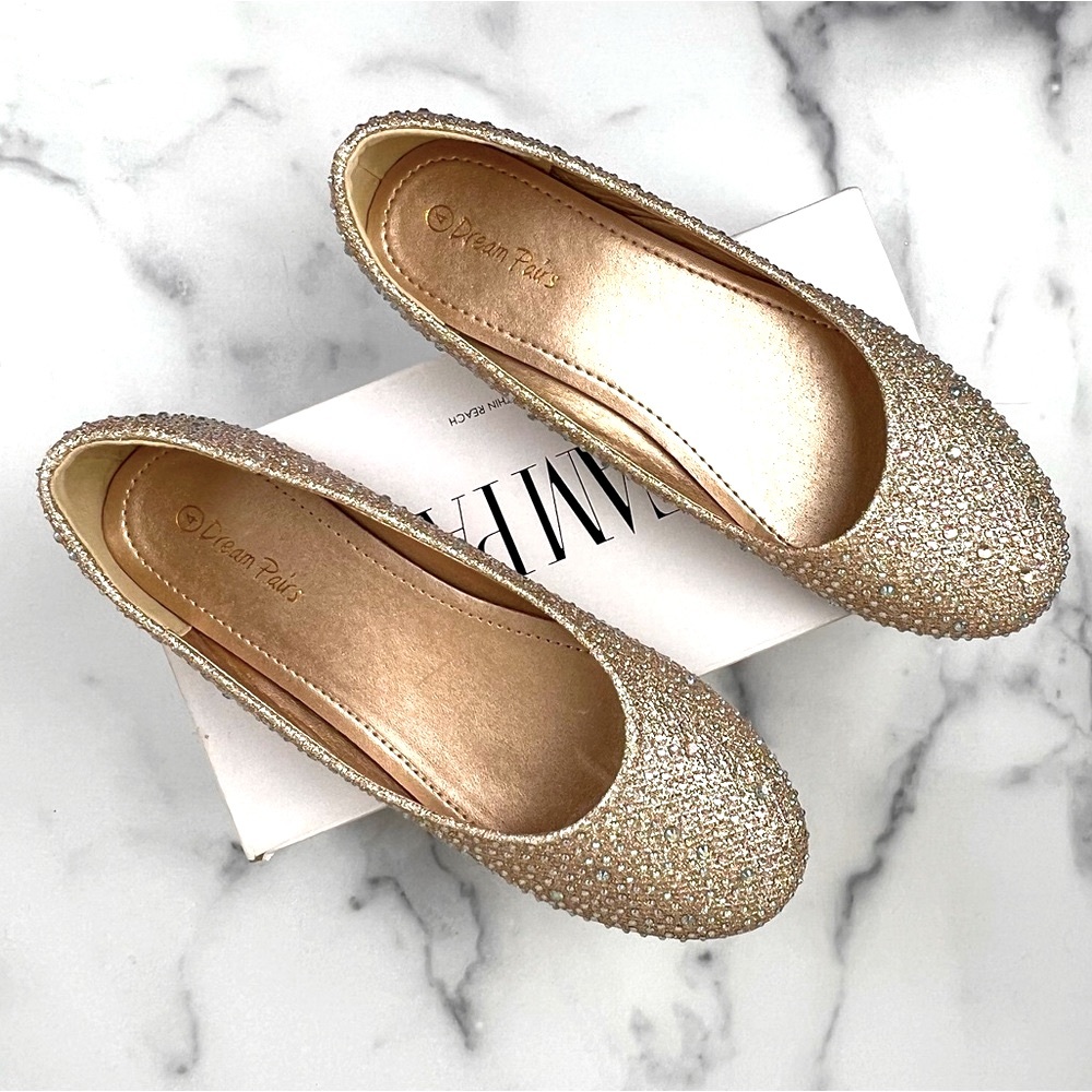 DREAM PAIRS Big Girls Dress Shoes Slip on Party Ballerina Flats Size 4